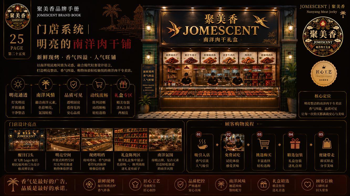 聚美香南洋肉干门店形象